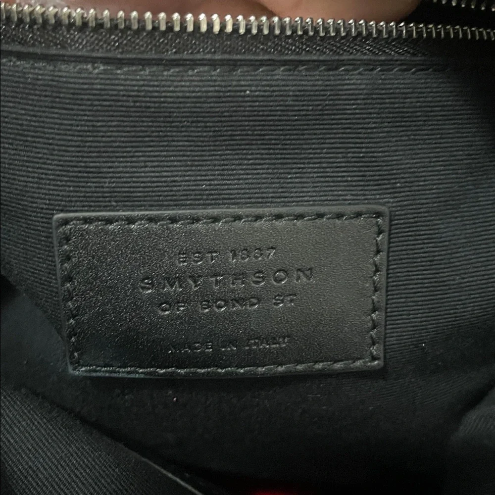 Smythson Black Travel Backpack - Sleek Everyday Bag